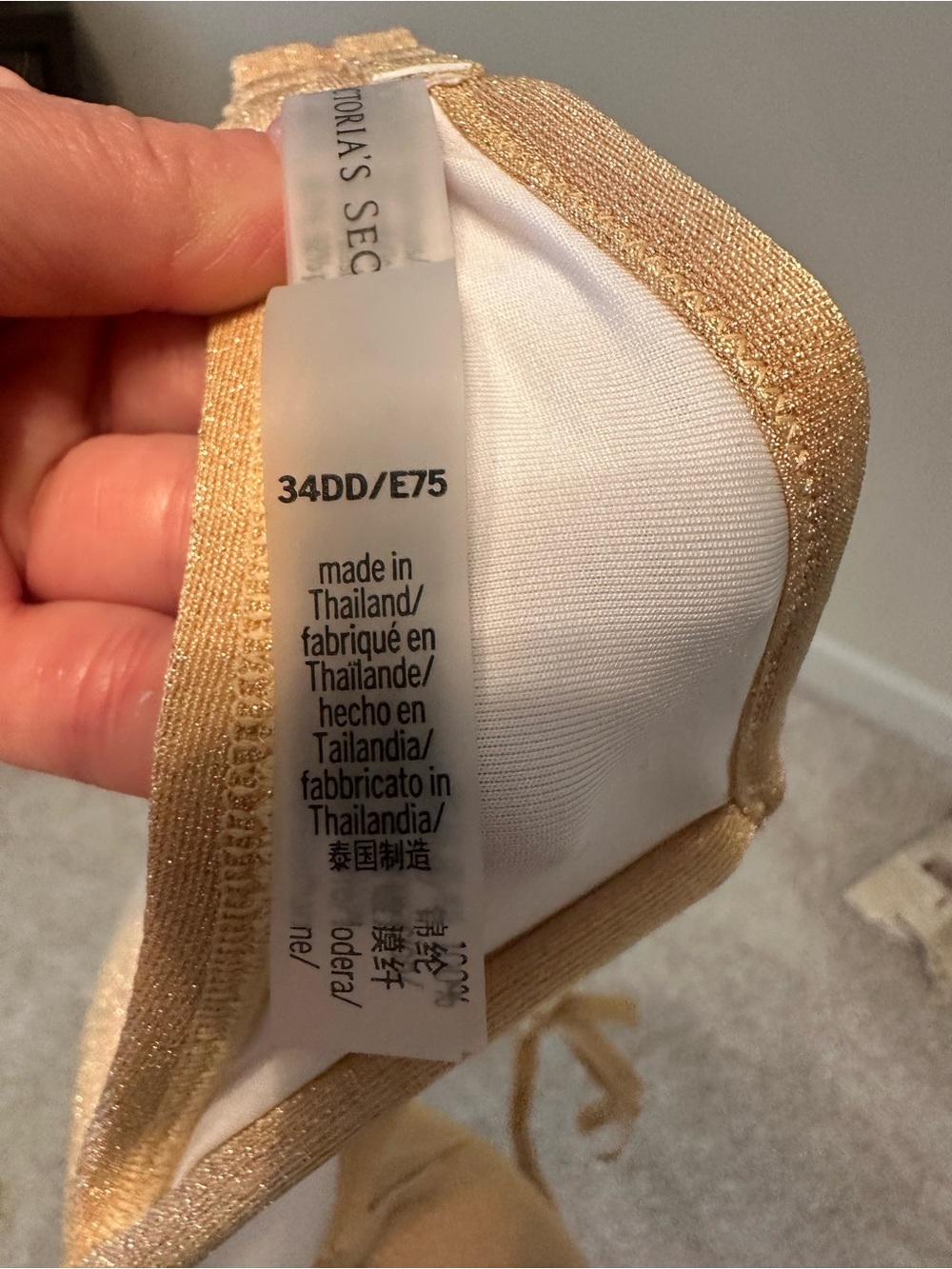 Victoria's Secret Gold-Tone Halter Bikini Top - Picture 2 of 2